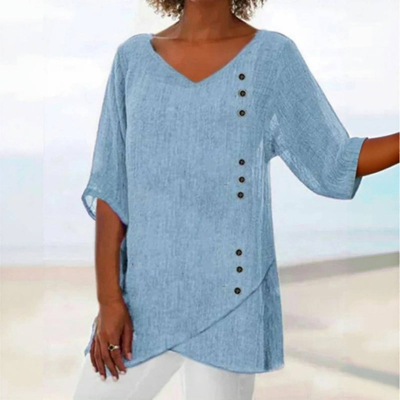 Blusa V-Neck Classic – Frescura y estilo en cada detalle