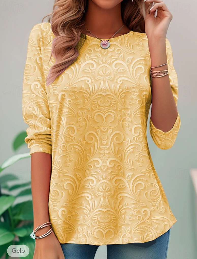 Blusa Hoja Invernal – Calidez suave con diseño natural