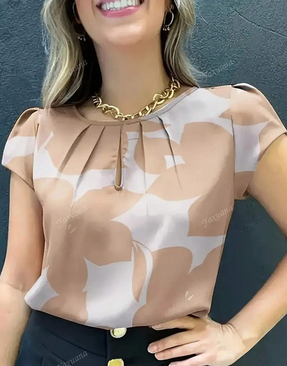 Blusa Estampada Soft Winter – Estilo relajado con abrigo liviano y moderno