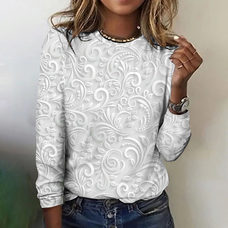 Blusa Hoja Invernal – Calidez suave con diseño natural