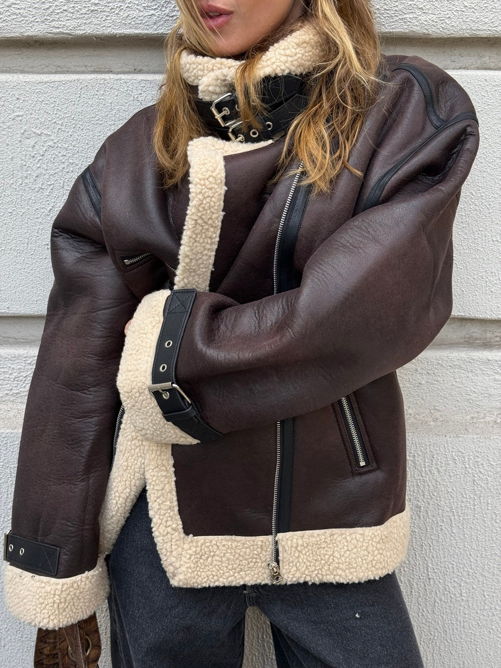 Campera Gamulán Oversize Aviador – Estilo vintage con abrigo premium